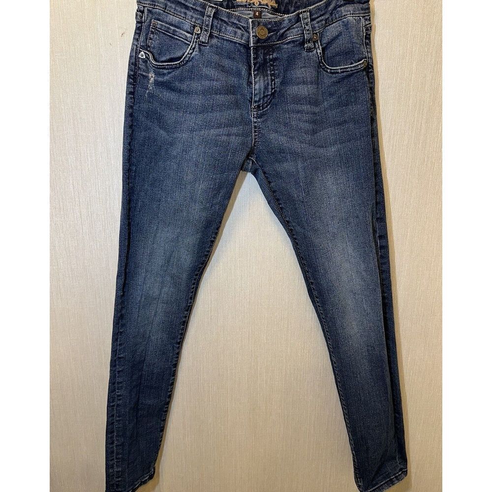 Kut from the Kloth Womens Katy Boyfriend Jeans Mid Rise Medium Wash size 4